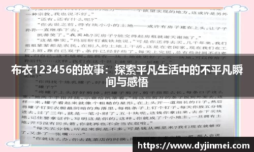布衣123456的故事：探索平凡生活中的不平凡瞬间与感悟